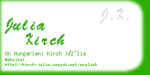 julia kirch business card